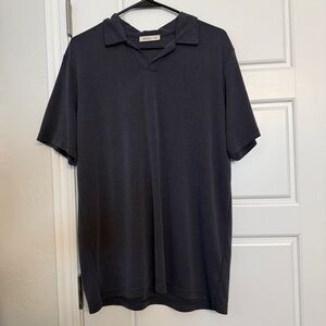 rye51 men’s short sleeve polo in charcoal